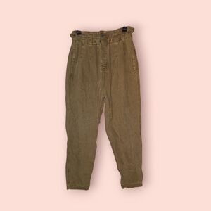 Free People Margate Pleated Trouser Pants Paper Bag High Rise